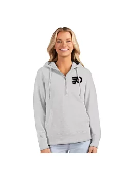 Flash Sale 🎉 NHL Philadelphia Flyers 👩 Women's Action Half Zip Hood by Antigua® 🎁 -Deals Antigua® Store Belk 10483