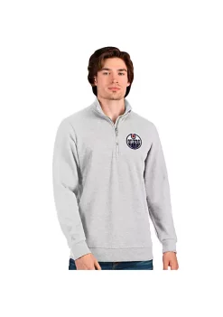 Discount ⭐ NHL Edmonton Oilers Men's Action Quarter Zip Pullover by Antigua® 💯