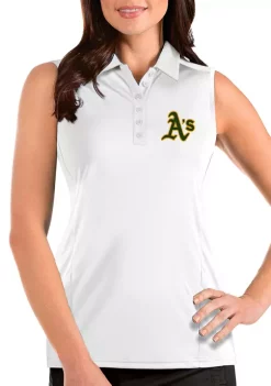 Deals 😉 Women's MLB Oakland A's Sleeveless Tribute Top by Antigua® ❤️ -Deals Antigua® Store Belk 10731