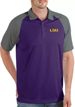 Promo 😉 NCAA LSU Tigers Mens Nova Polo by Antigua® 🎁 -Deals Antigua® Store Belk 1075