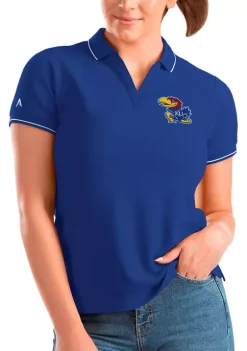 Coupon 🛒 NCAA Kansas Jayhawks 👩 Womens Affluent Polo by Antigua® 👍 -Deals Antigua® Store Belk 10983