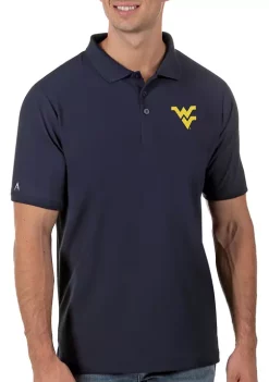 New 🥰 Men's NCAA West Virginia Mountaineers Legacy Piqué Polo by Antigua® 🎁 -Deals Antigua® Store Belk 1190