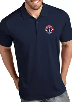 Outlet 😀 NBA Washington Wizards Men's Tribute Polo 👚 Shirt by Antigua® ✔️