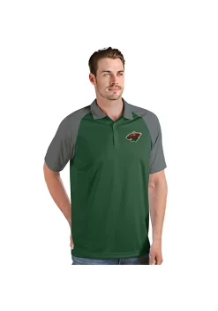 Budget 🔔 NHL Minnesota Wild Men's Nova Polo by Antigua® 🔥