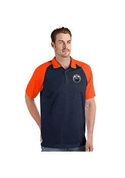 Best Sale 🌟 NHL Edmonton Oilers Men's Nova Polo by Antigua® 🛒 -Deals Antigua® Store Belk 13060