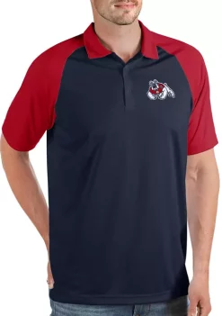 Flash Sale 🎉 NCAA Fresno State Bulldogs Mens Nova Polo by Antigua® 👏 -Deals Antigua® Store Belk 13426