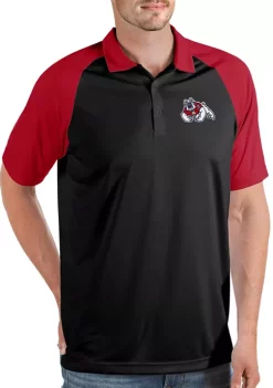 Flash Sale 🎉 NCAA Fresno State Bulldogs Mens Nova Polo by Antigua® 👏 -Deals Antigua® Store Belk 13427