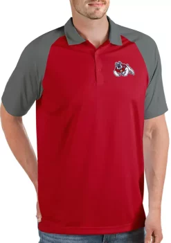 Flash Sale 🎉 NCAA Fresno State Bulldogs Mens Nova Polo by Antigua® 👏 -Deals Antigua® Store Belk 13430