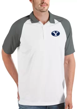 Top 10 🌟 BYU Cougars NCAA Brigham Young Cougars Mens Nova Polo by Antigua® 🎁 -Deals Antigua® Store Belk 13442
