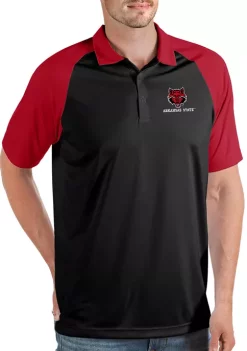 Best Pirce 🥰 NCAA Arkansas State Red Wolves Mens Nova Polo by Antigua® 🎁 -Deals Antigua® Store Belk 13484
