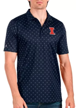 Discount 🌟 NCAA Illinois Fighting Illini Mens Spark Polo by Antigua® 🎉 -Deals Antigua® Store Belk 13590