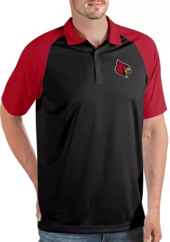 Outlet 😉 NCAA Louisville Cardinals Mens Nova Polo by Antigua® 🥰 -Deals Antigua® Store Belk 13619