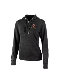 New 💯 NHL Arizona Coyotes (Retro) 👩 Women's Action Half Zip Hood by Antigua® 😀