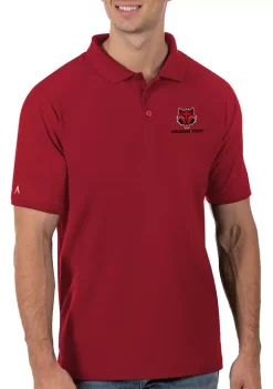 New 🎁 Men's NCAA Arkansas State Red Wolves Legacy Piqué Polo 👚 Shirt by Antigua® 🌟 -Deals Antigua® Store Belk 13980