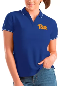 Best Sale 🥰 Pittsburgh Panthers NCAA Pitt Panthers 👩 Womens Affluent Polo by Antigua® ❤️ -Deals Antigua® Store Belk 14355