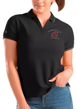 Hot Sale ✨ NCAA Washington State Cougars 👩 Womens Affluent Polo by Antigua® 🌟 -Deals Antigua® Store Belk 14434
