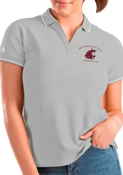 Hot Sale ✨ NCAA Washington State Cougars 👩 Womens Affluent Polo by Antigua® 🌟 -Deals Antigua® Store Belk 14435