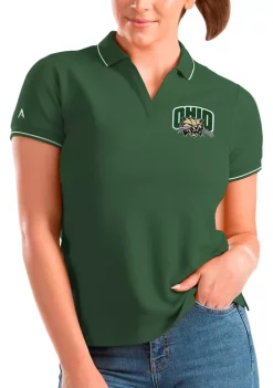Promo 👏 NCAA Ohio Bobcats 👩 Womens Affluent Polo by Antigua® 🥰 -Deals Antigua® Store Belk 14529