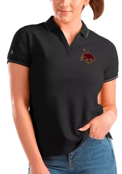 Outlet 🔥 NCAA Texas State Bobcats 👩 Womens Affluent Polo by Antigua® ✔️ -Deals Antigua® Store Belk 14533