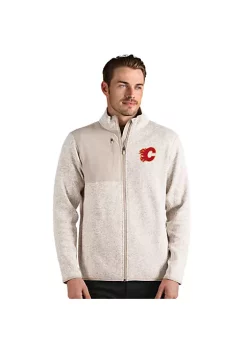 Outlet 👏 NHL Calgary Flames Men's Fortune Full Zip by Antigua® 💯 -Deals Antigua® Store Belk 14949