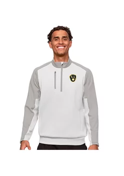Discount 👏 MLB Milwaukee Brewers Men's Team Pullover by Antigua® 🔥 -Deals Antigua® Store Belk 14989
