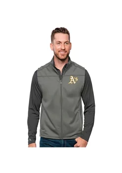 Top 10 😍 Oakland Athletics MLB Oakland A's Men's Links Golf Vest by Antigua® ⌛