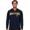 Top 10 ✔️ MLB Milwaukee Brewers Men's Legacy Zip Hood by Antigua® 👍