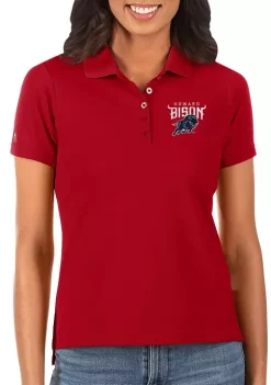 Budget 🌟 NCAA Howard University Legacy Pique Polo by Antigua® ✨ -Deals Antigua® Store Belk 1540