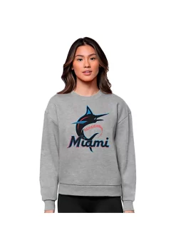 Wholesale 🎉 MLB Miami Marlins 👩 Women's Victory Crew by Antigua® 😀