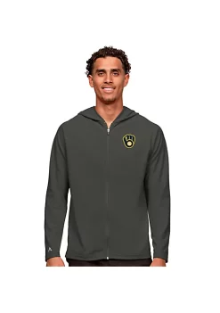 Cheap 🔥 MLB Milwaukee Brewers Men's Legacy Zip Hood by Antigua® ⌛ -Deals Antigua® Store Belk 15642