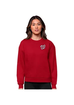 New 🥰 MLB Washington Nationals 👩 Women's Victory Crew by Antigua® 👍