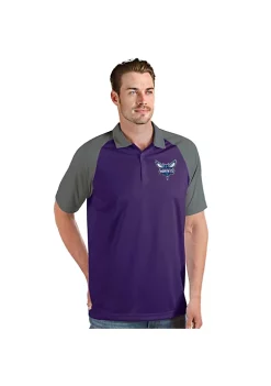 Deals ✨ NBA Charlotte Hornets Men's Nova Polo by Antigua® 🤩 -Deals Antigua® Store Belk 16499