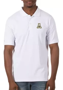 Discount 🌟 Men's NCAA Appalachian State Mountaineers Legacy Piqué Polo 👕 Shirt by Antigua® 👏 -Deals Antigua® Store Belk 179