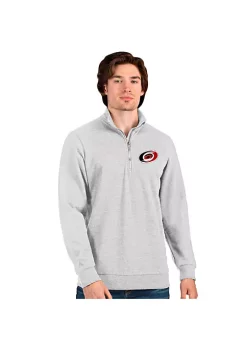 Outlet 🎉 NHL Carolina Hurricanes Men's Action Quarter Zip Pullover by Antigua® ❤️