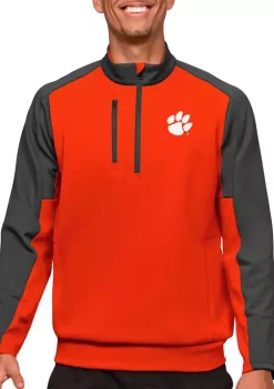 Discount 👏 NCAA Clemson Tigers 1/4 Zip Sweatshirt by Antigua® 🛒