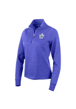Top 10 💯 NHL Toronto Maple Leafs 👩 Women's Action Quarter Zip Pullover by Antigua® ⌛