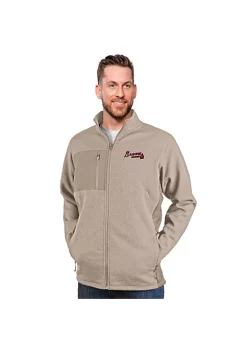 Outlet ✔️ MLB Atlanta Braves Men's Course Jacket by Antigua® 😀 -Deals Antigua® Store Belk 2302
