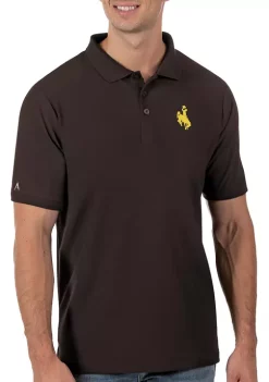 Best deal 💯 Men's NCAA Wyoming Cowboys Legacy Piqué Polo by Antigua® 🥰 -Deals Antigua® Store Belk 2380