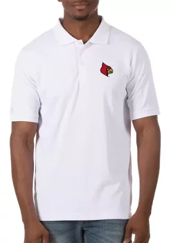 Cheapest 🤩 Men's NCAA Louisville Cardinals Legacy Piqué Polo 👕 Shirt by Antigua® 👏