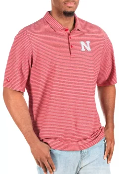 Wholesale 👏 NCAA Nebraska Cornhuskers Mens Esteem Tall Polo by Antigua® ❤️ -Deals Antigua® Store Belk 3749