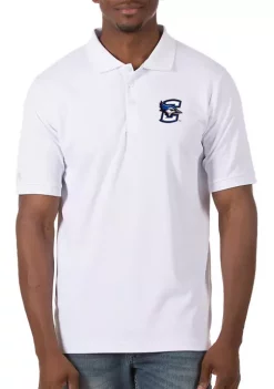 Outlet ✨ Men's NCAA Creighton University Bluejays Legacy Piqué Polo 👚 Shirt by Antigua® 💯