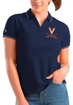 Budget 😍 NCAA Virginia Cavaliers 👩 Womens Affluent Polo by Antigua® ✨ -Deals Antigua® Store Belk 3924