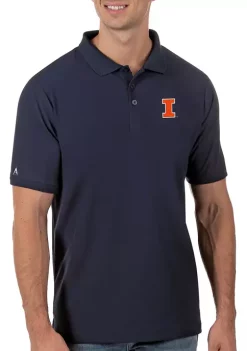 Best Sale 🛒 Men's NCAA Illinois Fighting Illini Legacy Piqué Polo 👕 Shirt by Antigua® ✨ -Deals Antigua® Store Belk 3961