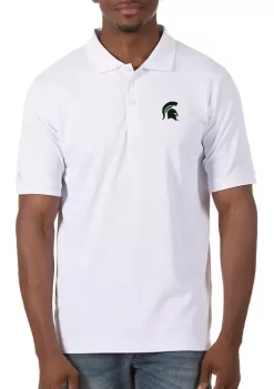 Best Pirce 🎉 Men's NCAA Michigan State Spartans Legacy Piqué Polo 👚 Shirt by Antigua® 😉
