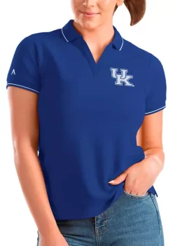 Deals 🤩 NCAA Kentucky Wildcats 👩 Womens Affluent Polo by Antigua® 🎉 -Deals Antigua® Store Belk 4658