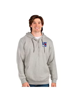 Hot Sale 🛒 NHL New York Rangers Men's Action Quarter Zip Hood by Antigua® 🔔