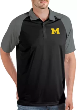 Best Sale ✨ NCAA Michigan Wolverines Mens Nova Polo by Antigua® 👍 -Deals Antigua® Store Belk 5255