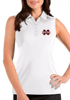 Best Pirce 🎁 Women's NCAA Mississippi State Bulldogs Sleeveless Tribute Top by Antigua® 😍