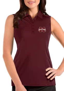Best Pirce 🎁 Women's NCAA Mississippi State Bulldogs Sleeveless Tribute Top by Antigua® 😍 -Deals Antigua® Store Belk 5277