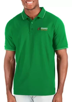 New 👏 NCAA Florida A&M University Affluent Polo by Antigua® 🔥 -Deals Antigua® Store Belk 537